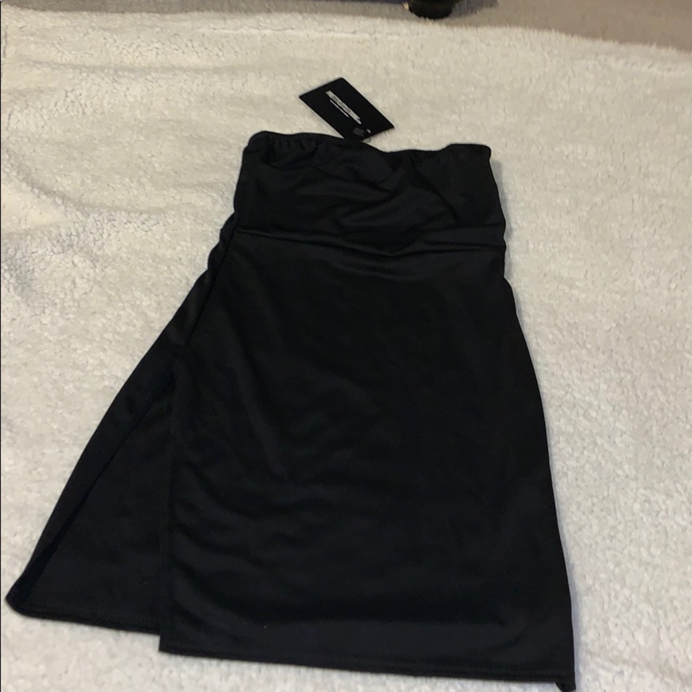 black dress with a slit